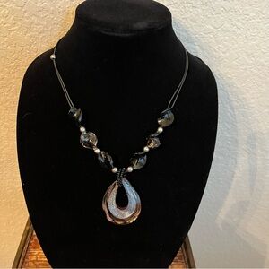 Erica Lyons Blown Glass Teardrop Necklace